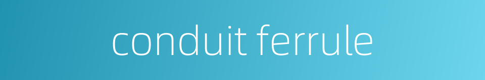 conduit ferrule的同义词