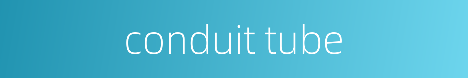 conduit tube的同义词
