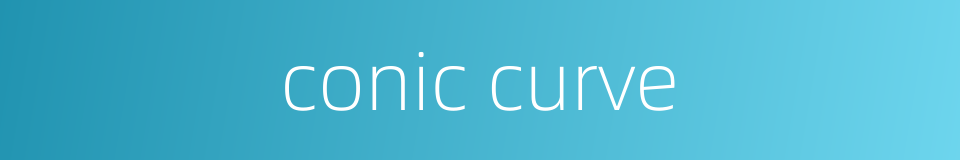 conic curve的同义词
