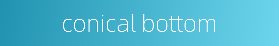conical bottom的同义词