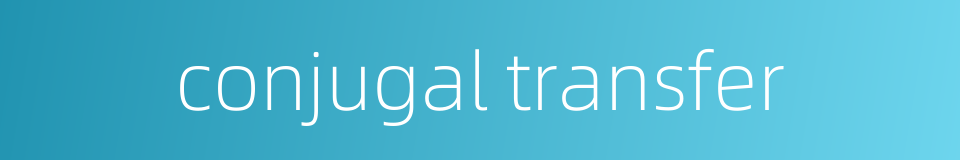 conjugal transfer的同义词