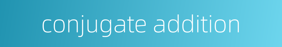 conjugate addition的同义词