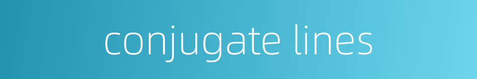 conjugate lines的同义词