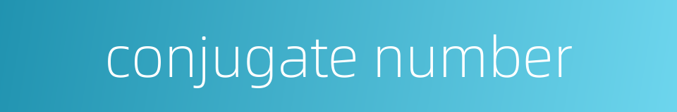 conjugate number的同义词
