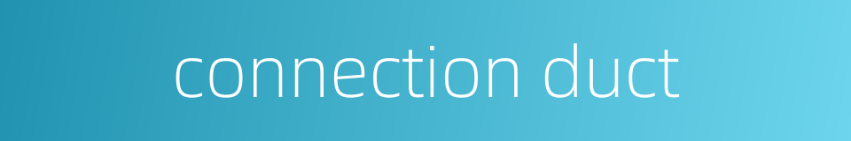 connection duct的同义词