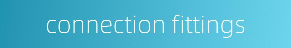 connection fittings的同义词