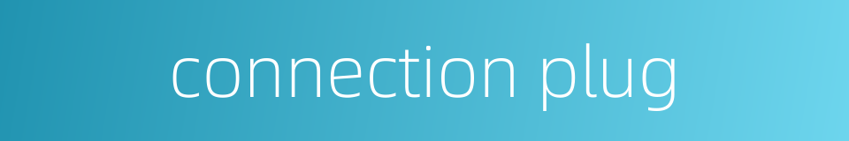 connection plug的同义词