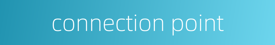 connection point的同义词