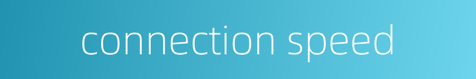 connection speed的同义词