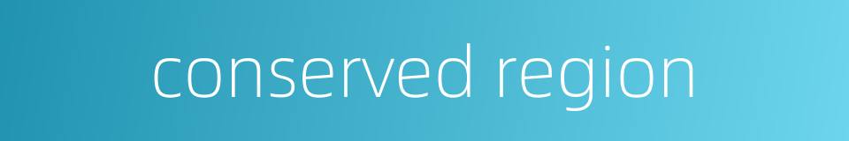 conserved region的同义词