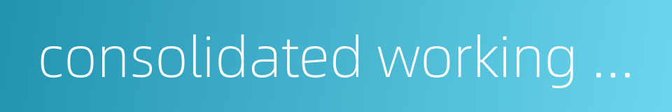 consolidated working papers的同义词