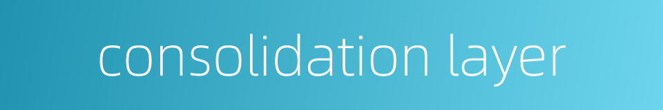 consolidation layer的同义词