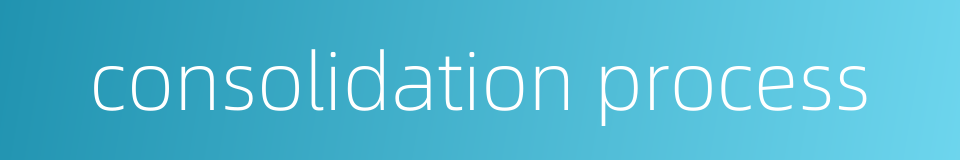consolidation process的同义词
