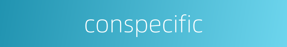 conspecific的同义词