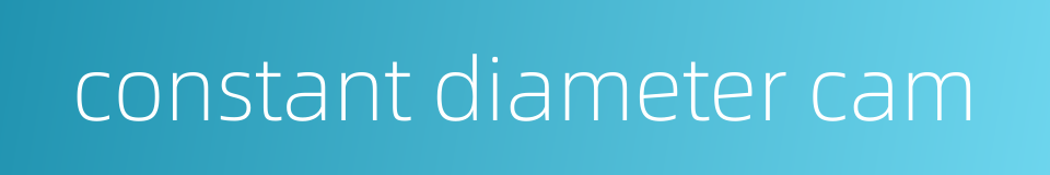 constant diameter cam的同义词