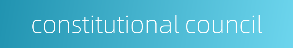 constitutional council的同义词