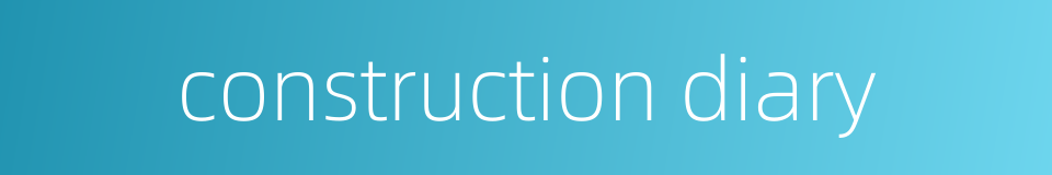 construction diary的同义词