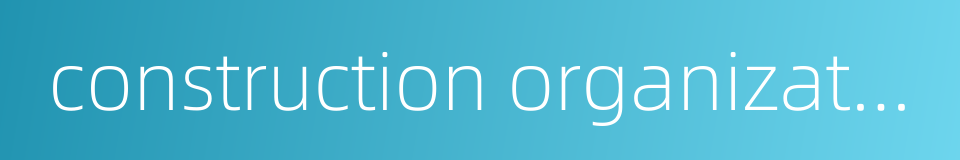 construction organization design的同义词
