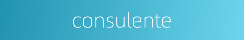 consulente的同义词