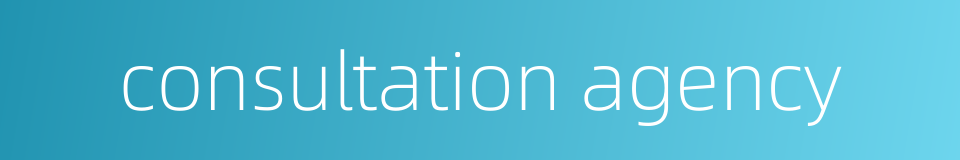 consultation agency的同义词