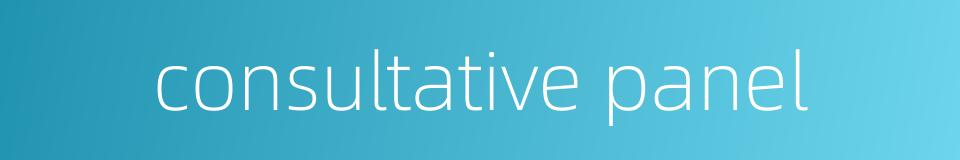 consultative panel的同义词