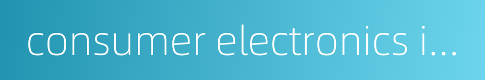 consumer electronics industry的同义词
