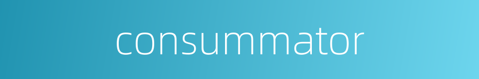 consummator的同义词
