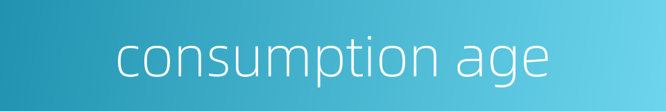 consumption age的同义词