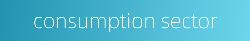 consumption sector的同义词
