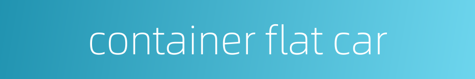 container flat car的同义词