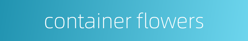 container flowers的同义词