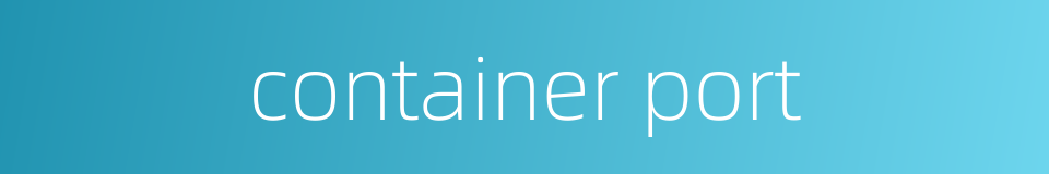 container port的同义词