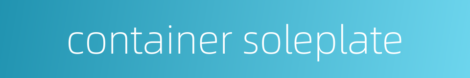 container soleplate的同义词