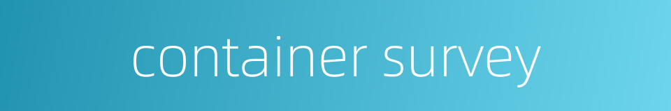 container survey的同义词