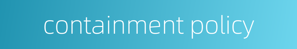 containment policy的同义词