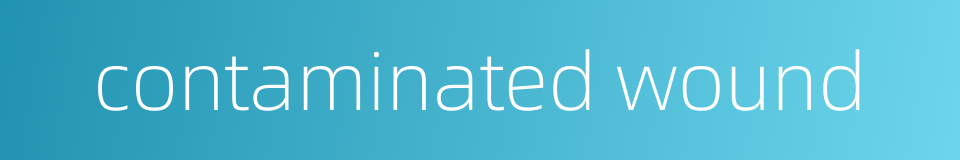 contaminated wound的同义词