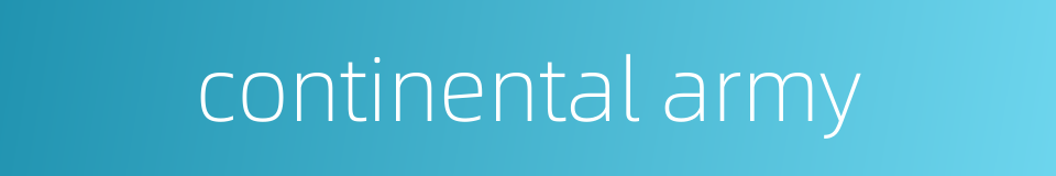 continental army的同义词
