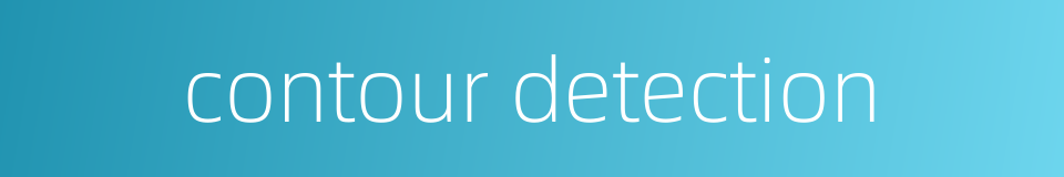 contour detection的同义词
