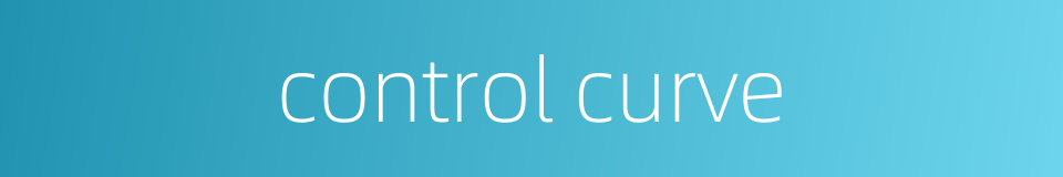 control curve的同义词