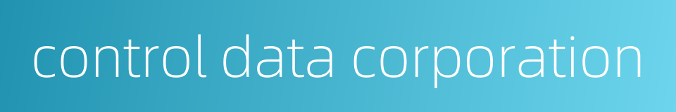 control data corporation的同义词