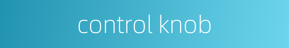 control knob的同义词