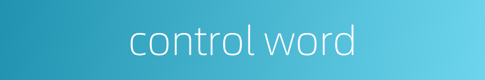 control word的同义词