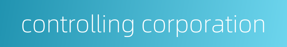 controlling corporation的同义词