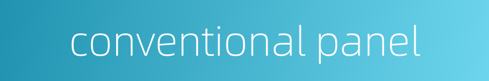 conventional panel的同义词