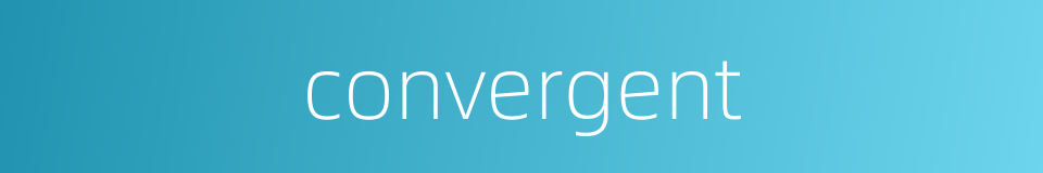 convergent的同义词