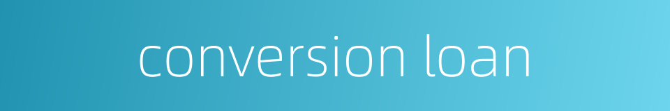 conversion loan的同义词