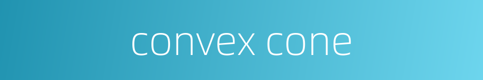 convex cone的同义词