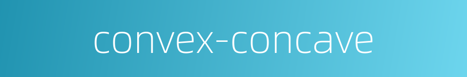 convex-concave的同义词