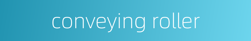 conveying roller的同义词