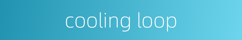 cooling loop的同义词